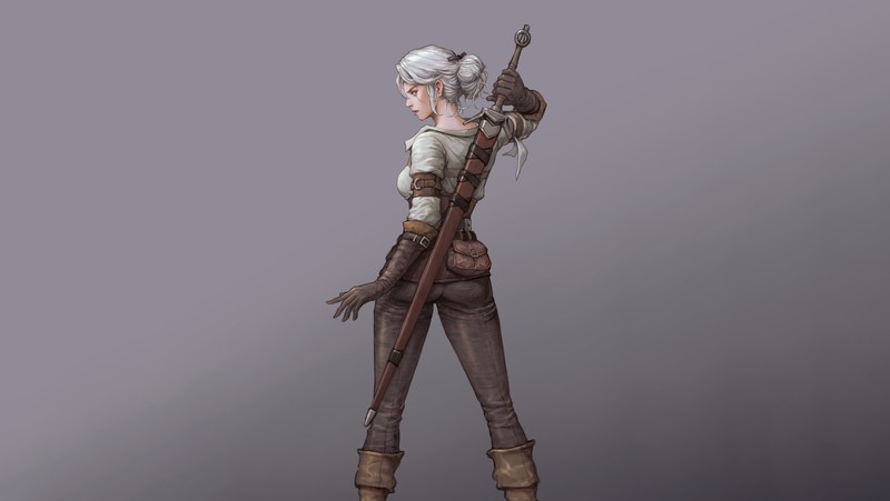 Ciri, The Witcher 3: Wild Hunt, video game girls, fantasy girl, fantasy art, simple background