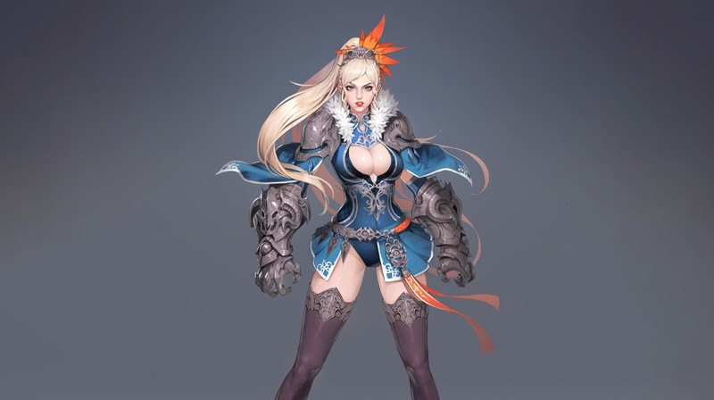 fantasy girl, fantasy art, simple background