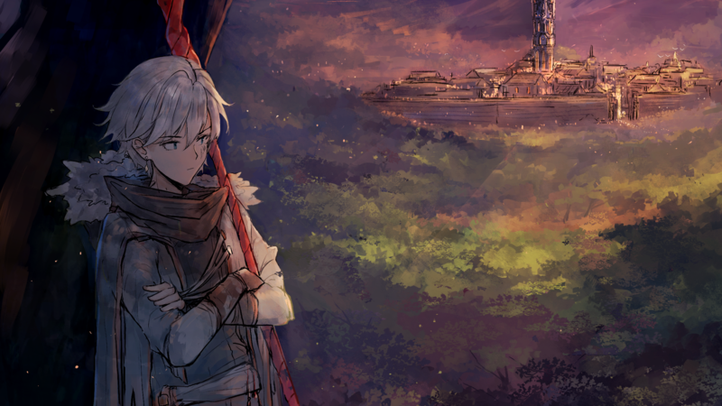 anime, anime boys, blue eyes, white hair