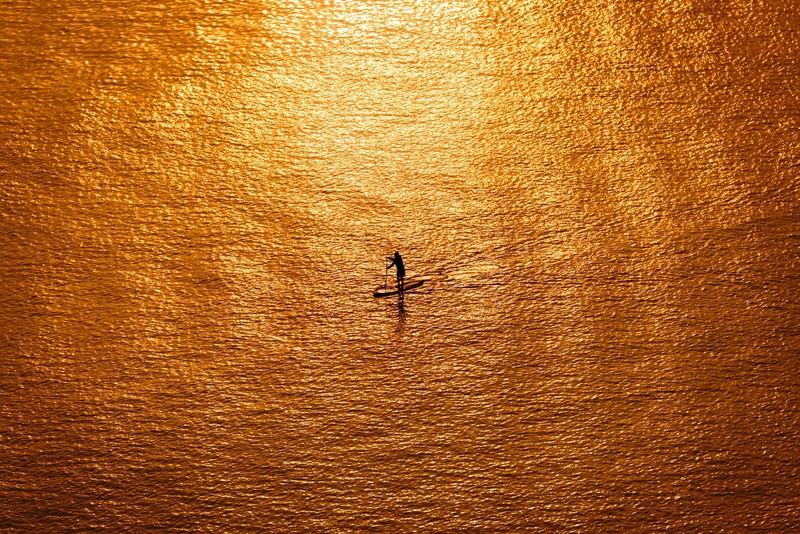 water, outdoors, sunlight, sea, orange