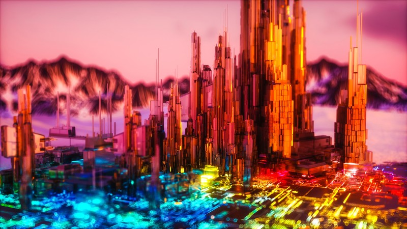 structure, 3D, colorful, abstract, 3D Abstract, bright, backlight