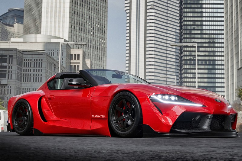 car, vehicle, red cars, Toyota, Toyota Supra MK5