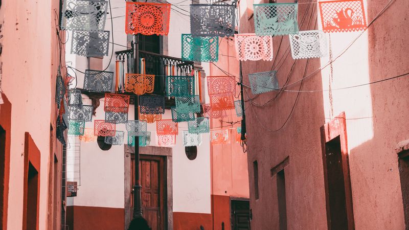 street, napkins, architecture, mexico, 4k