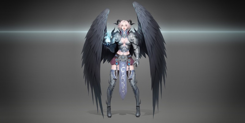 simple background, fantasy girl, fantasy art, wings