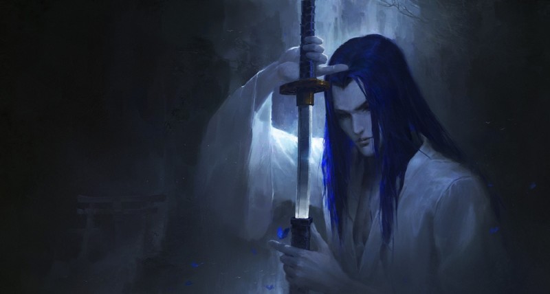 warrior, fantasy art, Fantasy Men, sword