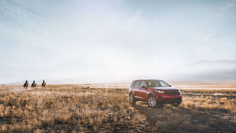 land rover discovery, land rover, suv, field, 4k