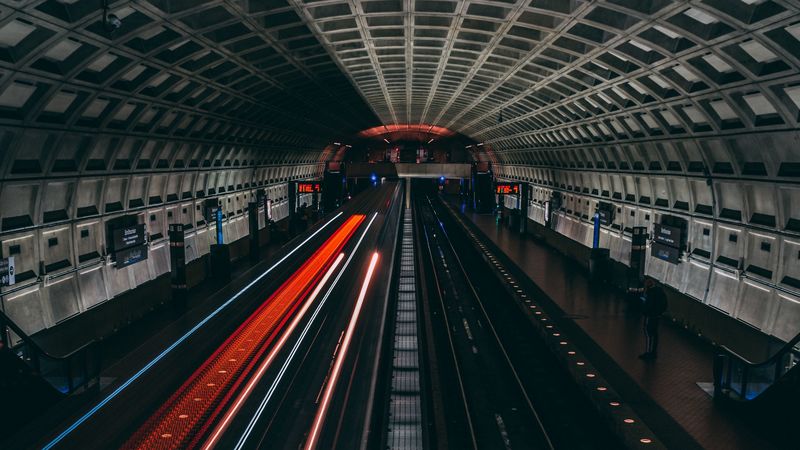 railway, underground, rails, station, 4k