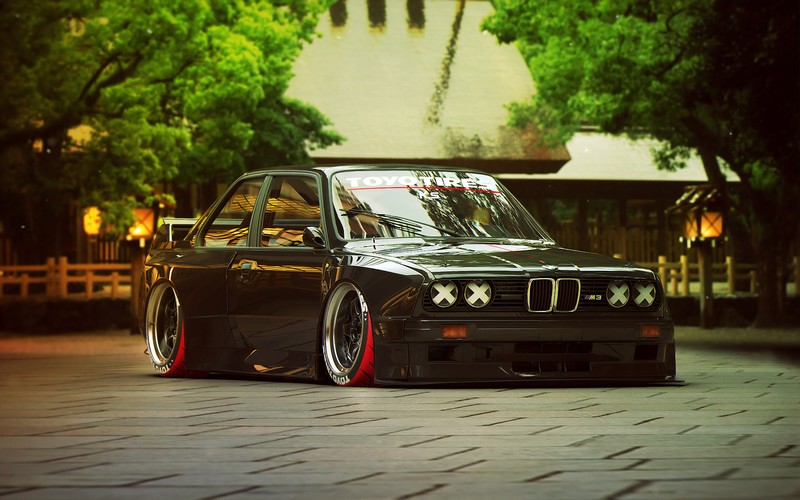 Khyzyl Saleem, car, render, BMW M3 E30
