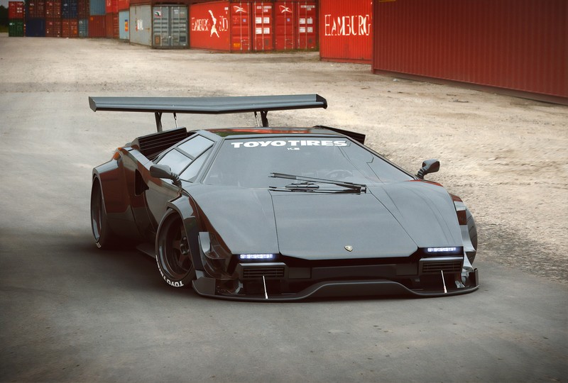 Khyzyl Saleem, car, render, Lamborghini
