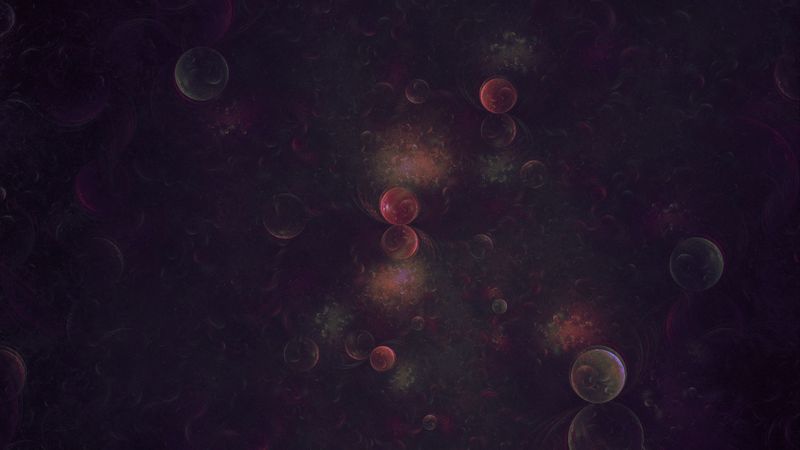 fractal, balls, circles, space, forms, 4k