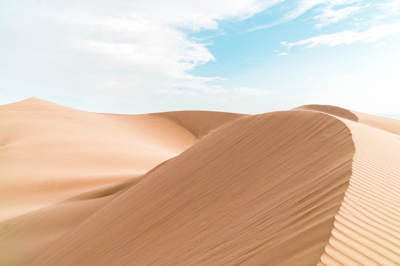 Sahara, sand, clouds, sky, landscape, nature, dunes, bright