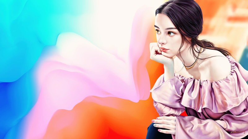 dasha taran, women, people, portrait, face, digital art, concept art, artwork, fan art, 3D, CGI, fantasy girl