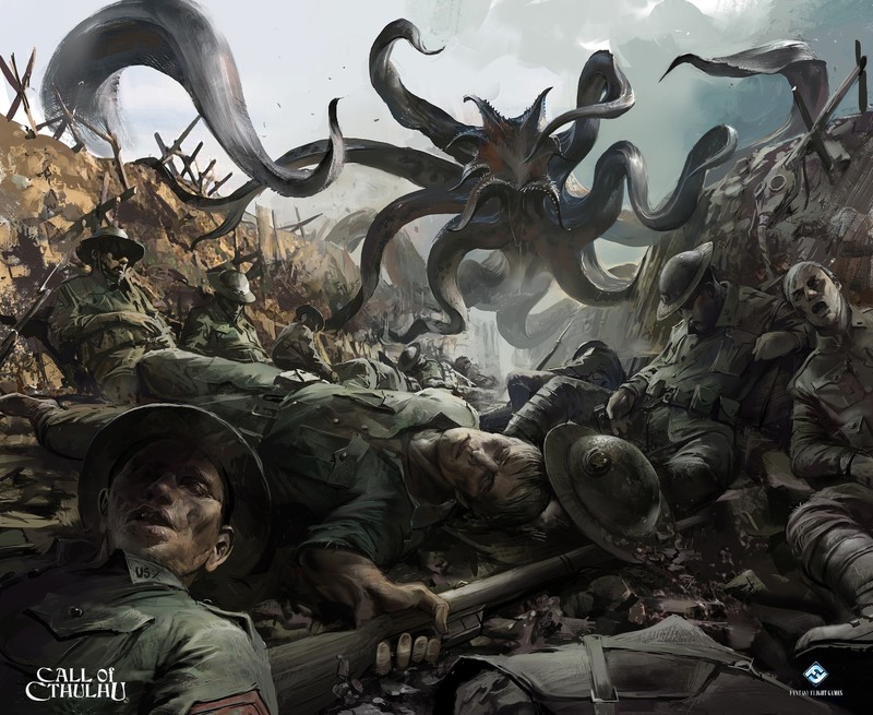 World War I, Cthulhu, horror, war, artwork, soldier, creature