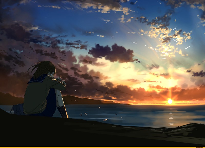 sunrise, horizon, nature, sky blue