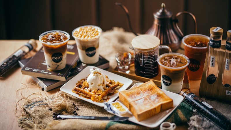 food, toast, sweets, coffee, ice cream, waffle, Butter, table knife, books