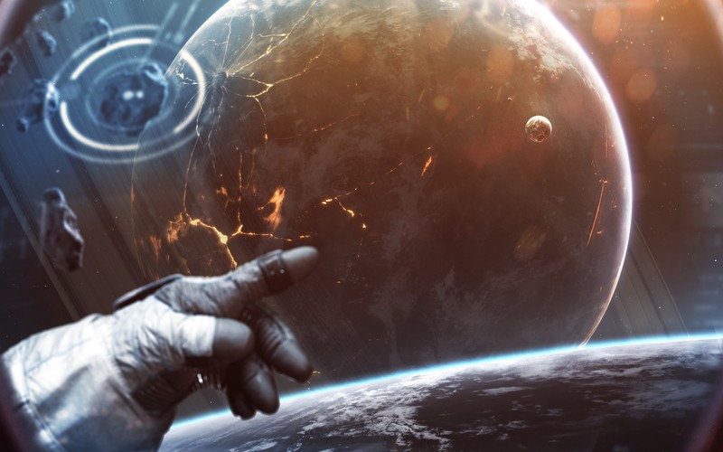 Vadim Sadovski, digital art, astronaut, universe, space, planet, science fiction