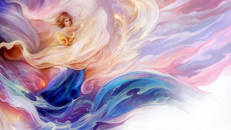 Final Fantasy X, Yuna, dancing, video game art, video game characters, digital art, water, artwork, Ignatius Tan, JRPGs