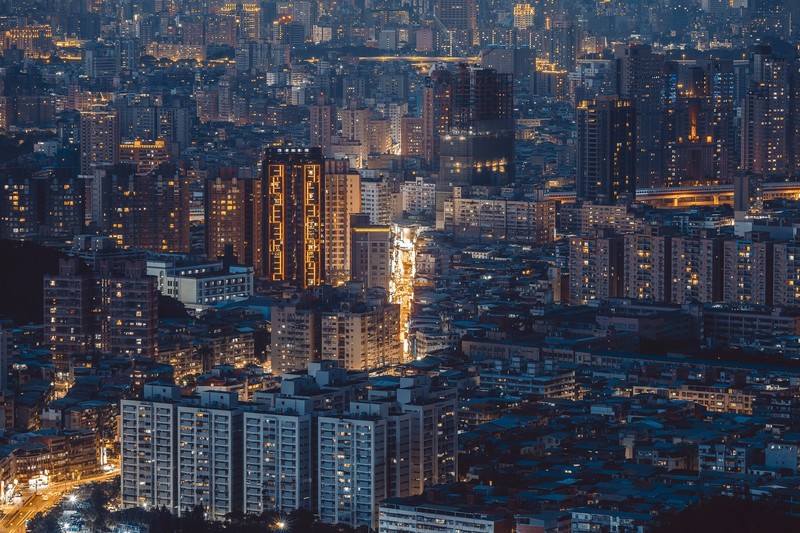 Taiwan, taipeh, city, lights, cityscape