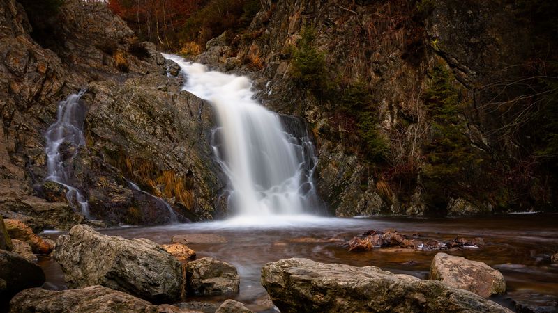 waterfall, stones, flow, cascade, 4k