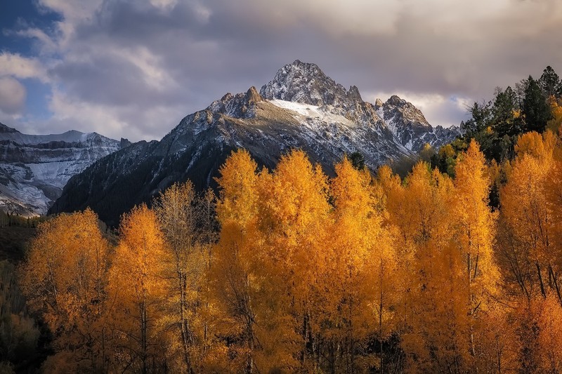 fall, nature, trees, mountains, landscape