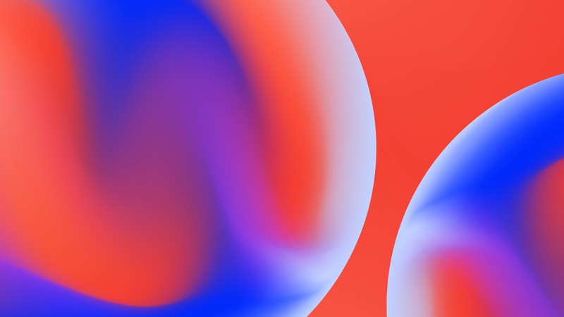 3D Abstract, orange background, colorful, digital art