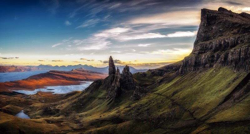 nature, landscape, mountains, Skye, Scotland, rock formation