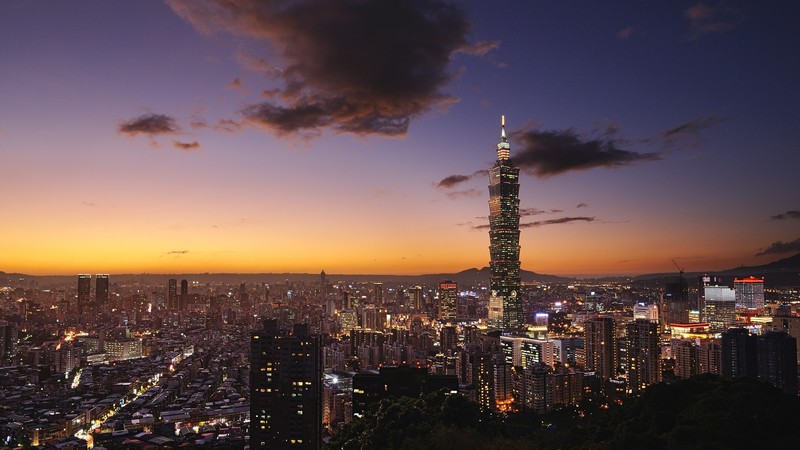 Taipei 101, cityscape, skyscraper, city lights, Taipei