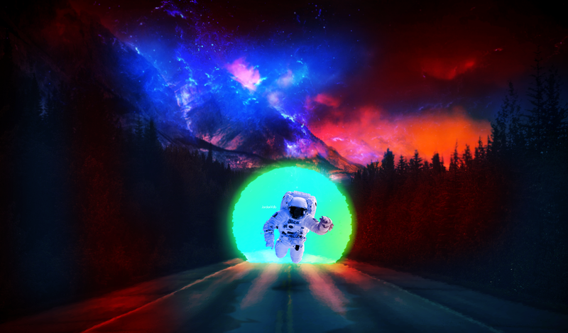astronaut, photomontage, photo manipulation