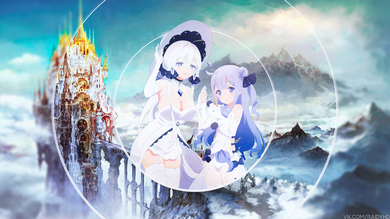 anime, anime girls, picture-in-picture, Azur Lane, Illustrious (Azur Lane), Unicorn (Azur Lane)