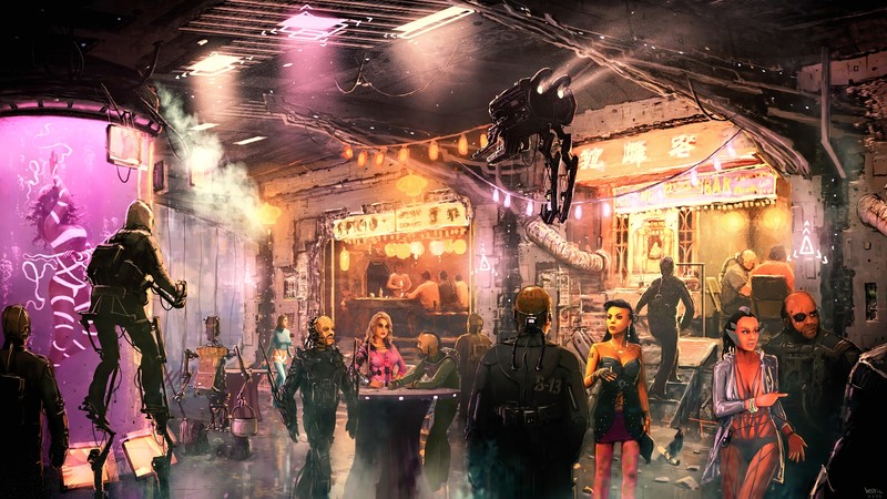 science fiction, digital art, concept art, artwork, fantasy art, fan art, 3D, CGI, futuristic, cyberpunk, cyber, cityscape, city