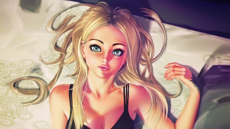 digital art, concept art, artwork, fantasy art, fan art, women, people, portrait, face, fantasy girl, blonde