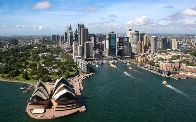 Sydney, Sydney Opera House, Australia, city, cityscape, skyscraper, building, sea