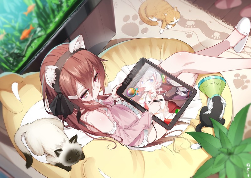 anime, anime girls, digital art, artwork, 2D, portrait