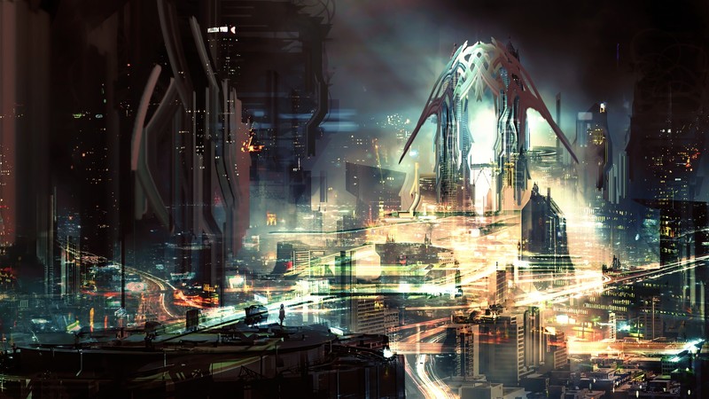 science fiction, digital art, concept art, artwork, futuristic, fantasy art, fan art, 3D, CGI, cyberpunk, cyber, cityscape