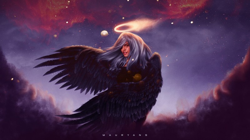 artwork, fantasy art, women, fantasy girl, angel, wings