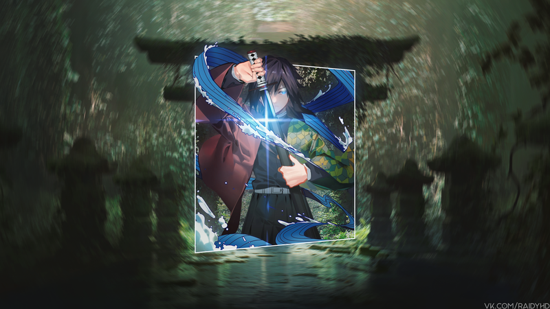 anime, picture-in-picture, anime boys, Kimetsu no Yaiba, Giyu Tomioka (Kimetsu no Yaiba)