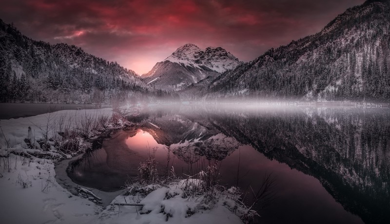 nature, winter, snow, outdoors, mountains, landscape