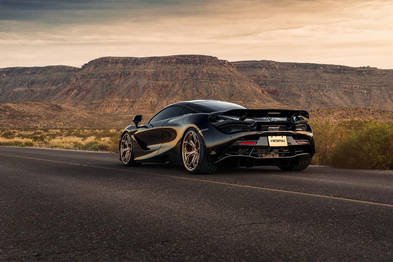black cars, car, vehicle, road, asphalt, supercars, McLaren, McLaren 720S