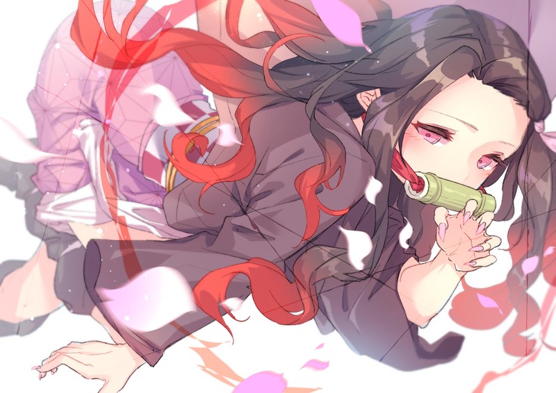 anime, anime girls, digital art, artwork, 2D, portrait, Kamado Nezuko, Kimetsu no Yaiba