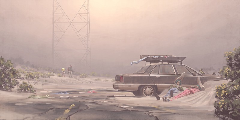 artwork, Simon Stålenhag, science fiction, futuristic, Tales From The Loop