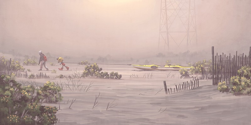 artwork, Simon Stålenhag, science fiction, futuristic, Tales From The Loop