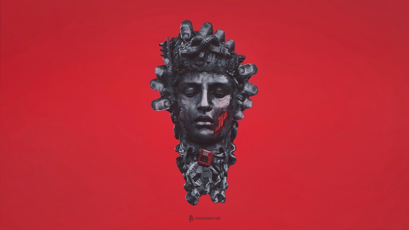 Monstercat, Aero Chord, Need for Speed, minimalism, red, statue, Trap Music, EDM