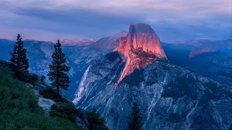 mountain, peak, sky, yosemite valley, usa, 4k