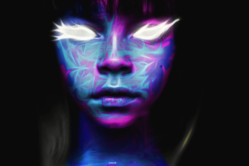 women, photo manipulation, face, colorful, digital art