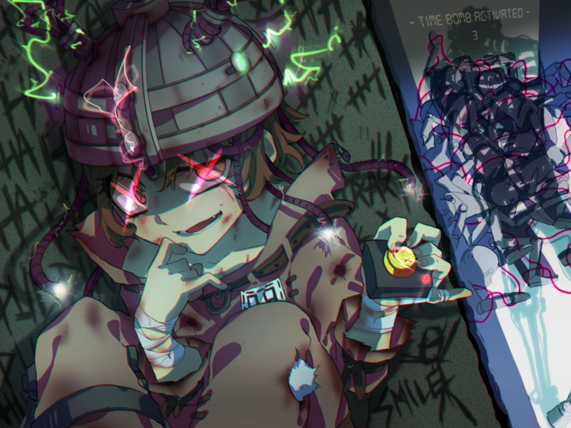 Identity V, glowing eyes, electricity, Tracy Reznik (Identity V), bandage