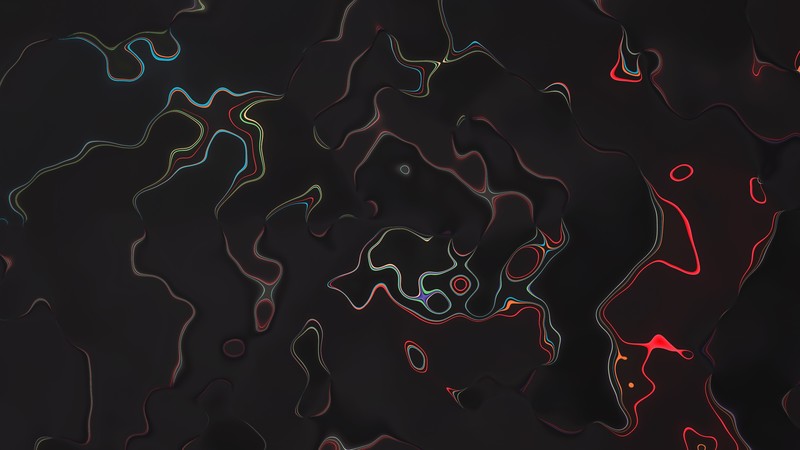 abstract, neon, dark background, red