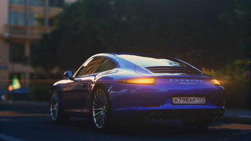 car, vehicle, Porsche, blue cars, numbers, Porsche 911, Porsche 991