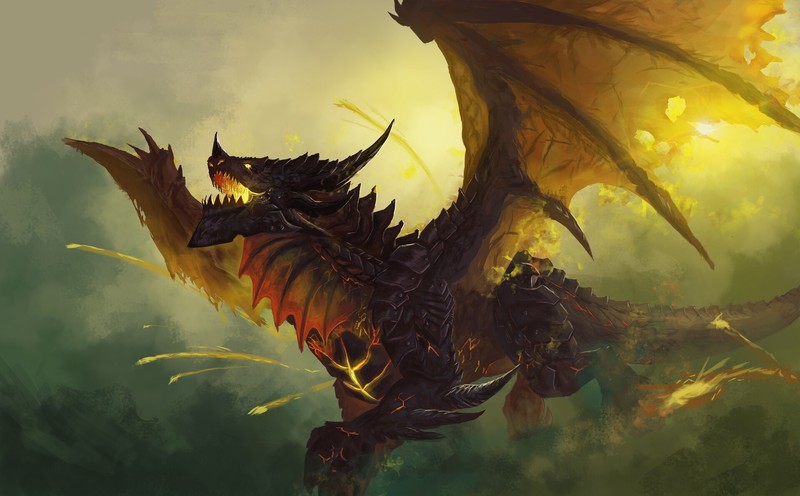 creature, fantasy art, dragon, artwork, Deathwing