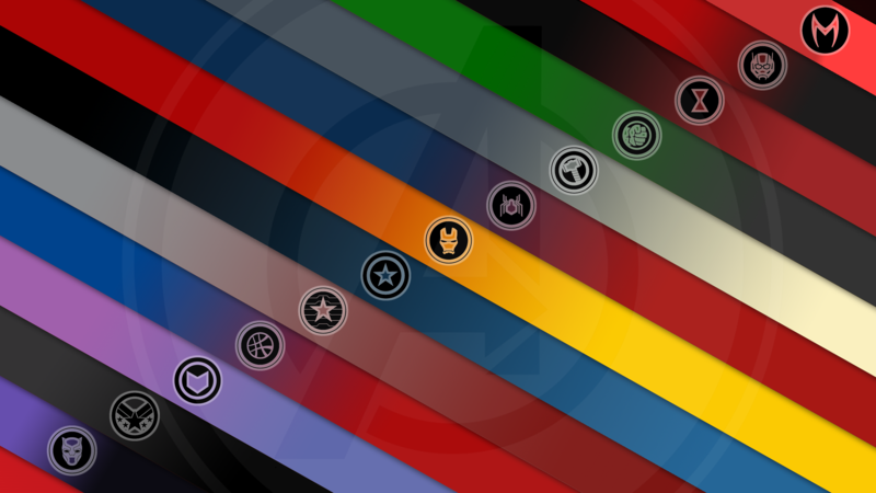 Marvel Cinematic Universe, Marvel Comics, superhero, simple, Thor, Iron Man, Spider-Man, Hulk, The Avengers