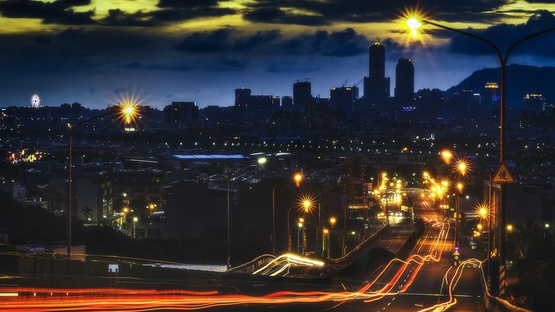 road, long exposure, freezelight, 4k